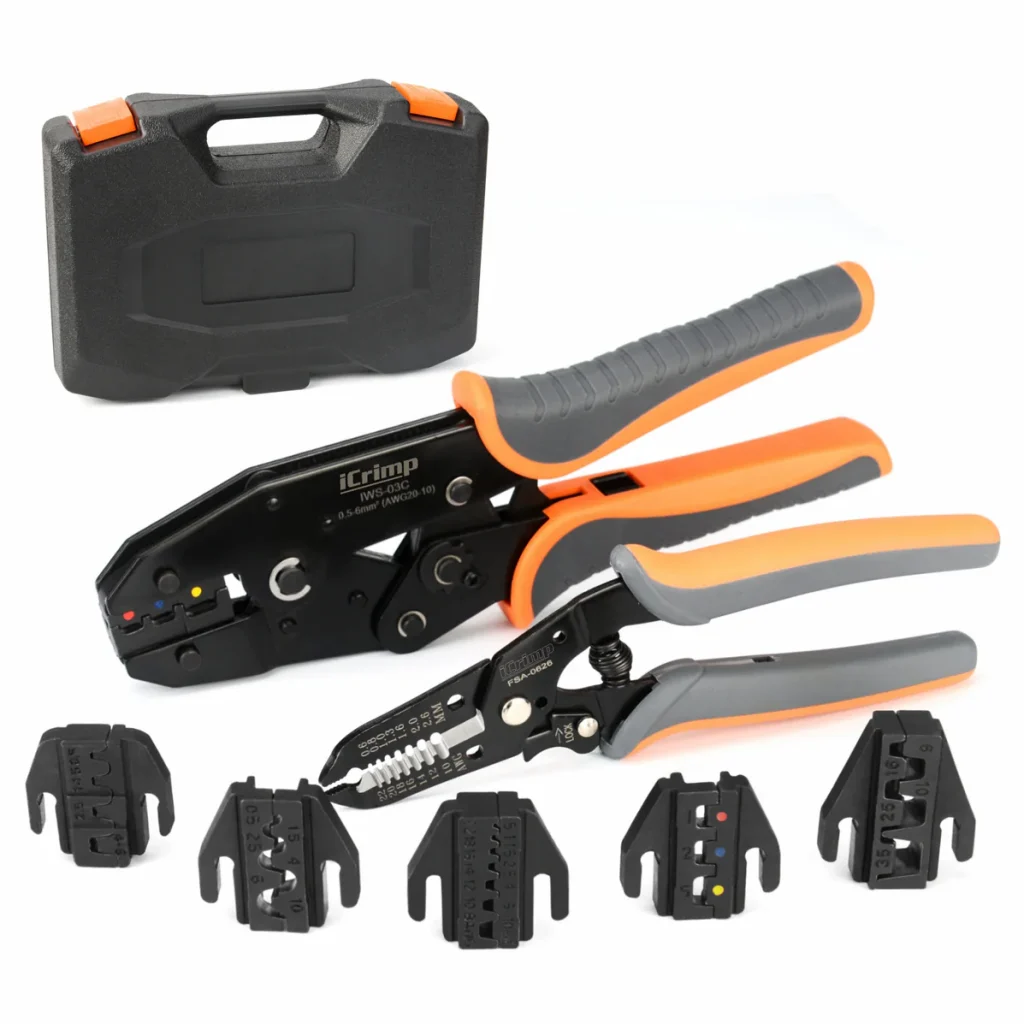KIT-0535 HS series Quick Exchange Jaw Ratcheting Crimping Tool Set 8 PCS 1111