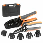 KIT-0535 HS series Quick Exchange Jaw Ratcheting Crimping Tool Set 8 PCS